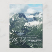 Carte Postale Psaume 121 Je lèverai mes yeux vers les collines (Devant)