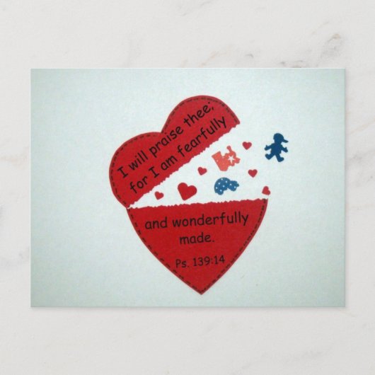 Carte Postale Psaume 139:14 (Devant)
