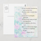 Carte Postale Psaume 139 et fleur (Devant / Derrière)