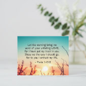 Carte Postale Psaume 143:8 Parole de ton amour indéfectible leve (Debout devant)