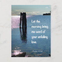 Psaume 143:8 Unfail Love Scripture Postcard