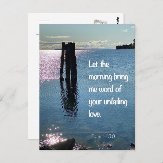 Carte Postale Psaume 143:8 Unfail Love Scripture Postcard (Devant / Derrière)