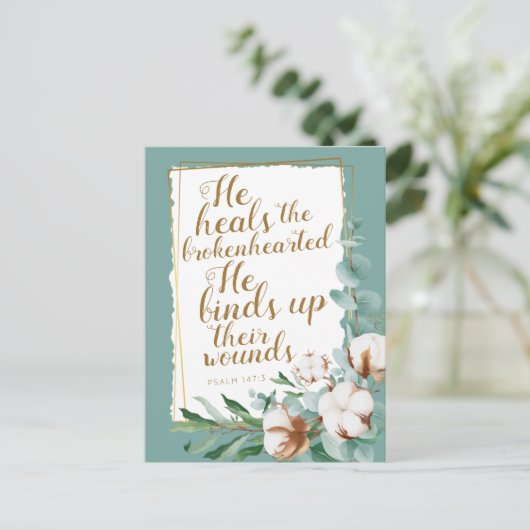 Carte Postale Psaume 147:3 Encouragement JW (Debout devant)