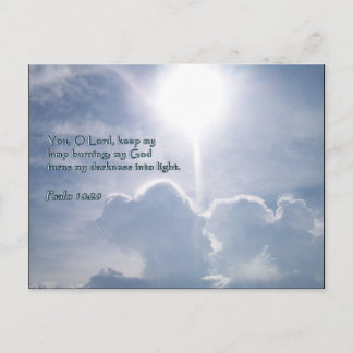 Carte Postale Psaume 18:28 Nuages brillants