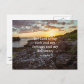 Carte Postale Psaume 18:2, vers des écritures (Devant / Derrière)