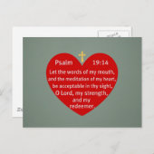 Carte Postale Psaume 19:14 (Devant / Derrière)