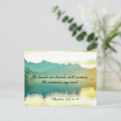 Carte Postale Psaume 23 2-3 Il me conduit à côté des eaux tranqu (Debout devant)