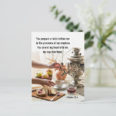 Carte Postale Psaume 23:5 Vous préparez une table devant moi (Debout devant)