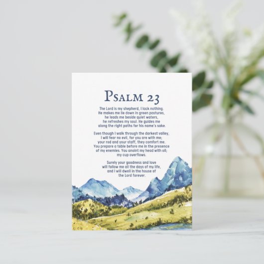 Carte Postale Psaume 23 NKJV Le Seigneur est mon berger (Debout devant)