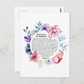 Carte Postale Psaume 23 NKJV Le Seigneur est Mon Pasteur (Devant / Derrière)