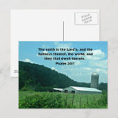 Carte Postale Psaume 24:1 (Devant / Derrière)