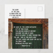 Carte Postale Psaume 24:7-8 Roi de gloire, Bible Verse (Devant / Derrière)