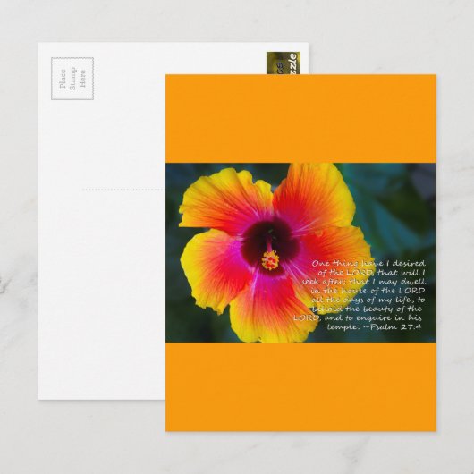 Carte Postale Psaume 27:4 (Devant / Derrière)