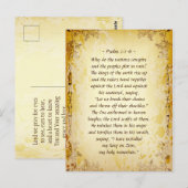 Carte Postale Psaume 2 1-6 Pourquoi les nations conspirent-elles (Devant / Derrière)