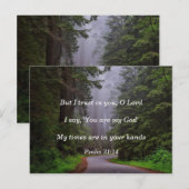 Carte Postale Psaume 31:14 Mes temps sont entre tes mains (Devant / Derrière)