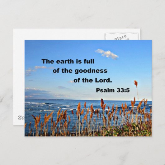 Carte Postale Psaume 33:5 (Devant / Derrière)