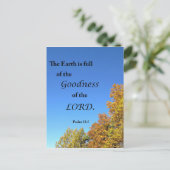Carte Postale Psaume 33:5 La terre est pleine de la bonté de... (Debout devant)