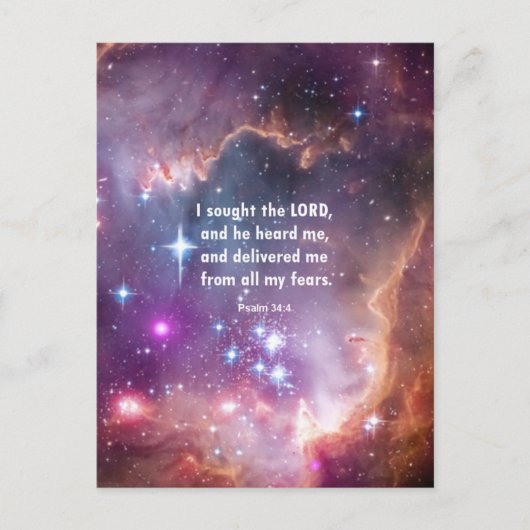 Carte Postale Psaume 34:4 (Devant)