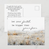 Carte Postale Psaume 34:4 Bible et Citation inspirationnelle chr (Devant / Derrière)