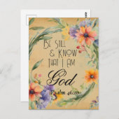 Carte Postale Psaume 46:10 Verse de la Bible (Devant / Derrière)
