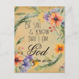 Carte Postale Psaume 46:10 verset biblique