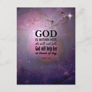 Carte Postale Psaume 46:5