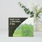 Carte Postale Psaume 51:10 Créer en moi un coeur propre (Debout devant)