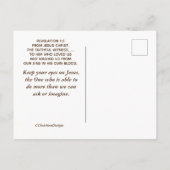 Carte Postale Psaume 51:7 Wash me and I shall be whiter than sno (Dos)