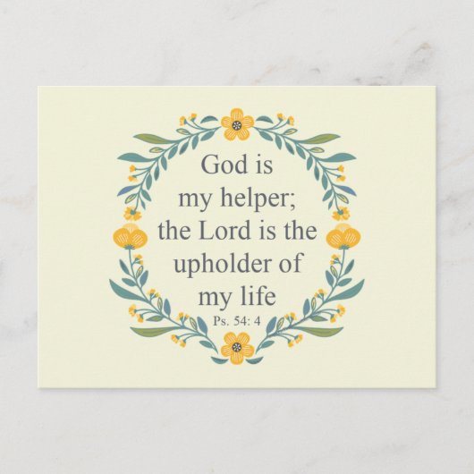 Carte Postale Psaume 54:4 (Devant)