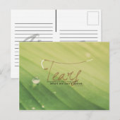 Carte Postale Psaume 56:8 - Les larmes sont aussi des prières (Devant / Derrière)