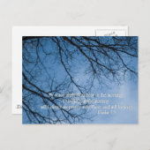 Carte Postale Psaume 5:3 Ma voix Tu entendras le matin (Devant / Derrière)