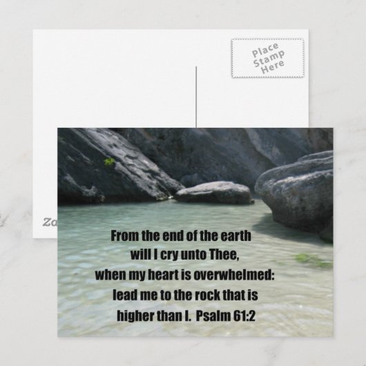 Carte Postale Psaume 61:2 (Devant / Derrière)