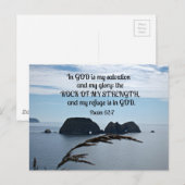 Carte Postale Psaume 62:7 En Dieu est mon salut. (Devant / Derrière)