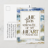 Carte Postale Psaume 73:26 Il est la force de mon coeur (Devant / Derrière)