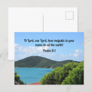 Carte Postale Psaume 8:1 Ô Seigneur, notre Seigneur, combien maj