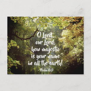Carte Postale Psaume 8:9 Ô Seigneur, Comment Majestic est votre 