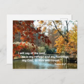 Carte Postale Psaume 91:2 Je dirai du Seigneur (Devant / Derrière)