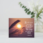 Carte Postale Psaume 91:4 Il vous couvrira de ses plumes (Debout devant)