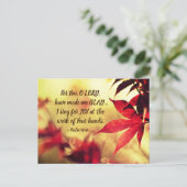 Carte Postale Psaume 92:4 Pour toi, ô Éternel, tu m'as rendu heu (Debout devant)