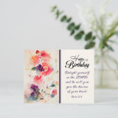 Carte Postale Psaume d'anniversaire 37:4 Fais tes délices de l'É (Debout devant)