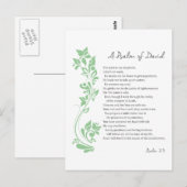 Carte Postale Psaume de David Le Seigneur est mon berger Bible V (Devant / Derrière)