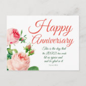 Carte Postale Psaume Floral d'Anniversaire 118:24 (Devant)