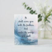 Carte Postale Psaume Inspirationnel 91:4 Sous Ses Ailes (Debout devant)