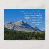 Carte Postale Psaumes 121:1-3 Inspirationnel (Devant)