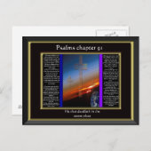 Carte Postale Psaumes chapitre 91 Black Frame (Devant / Derrière)