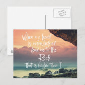 Carte Postale Psaumes réconfortants Bible Verse (Devant / Derrière)