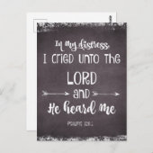 Carte Postale Psaumes réconfortants Bible Verse (Devant / Derrière)