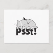 Carte Postale Psst Lazy chat dort (Devant)