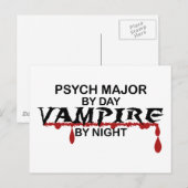 Carte Postale Psych Major Vampire par nuit (Devant / Derrière)