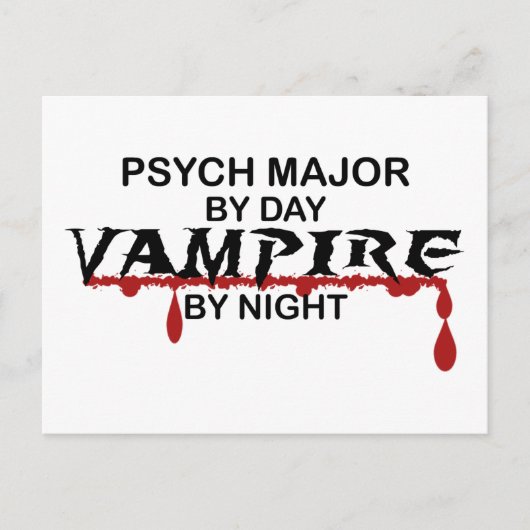 Carte Postale Psych Major Vampire par nuit (Devant)